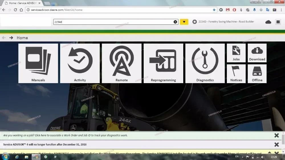Agriculture Construction Equipment Diagnostic Tool For John Deere EDL V2 Diagnostic Kit With 5.3 AG CF