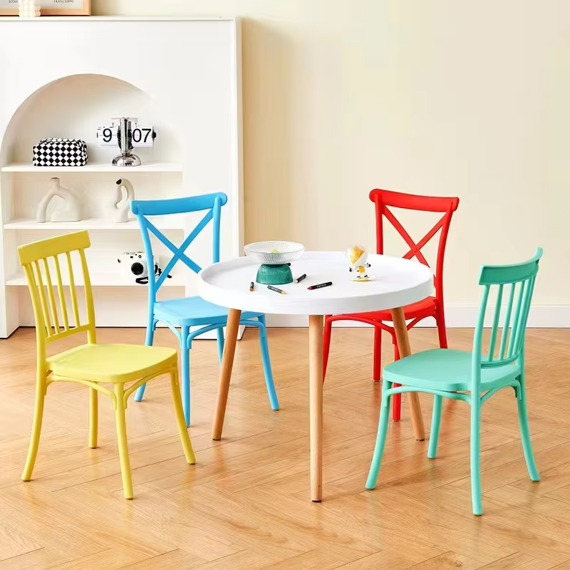 Stacking Small Kids Plastic Chair Black Red Childrens Kids Plastic Chair