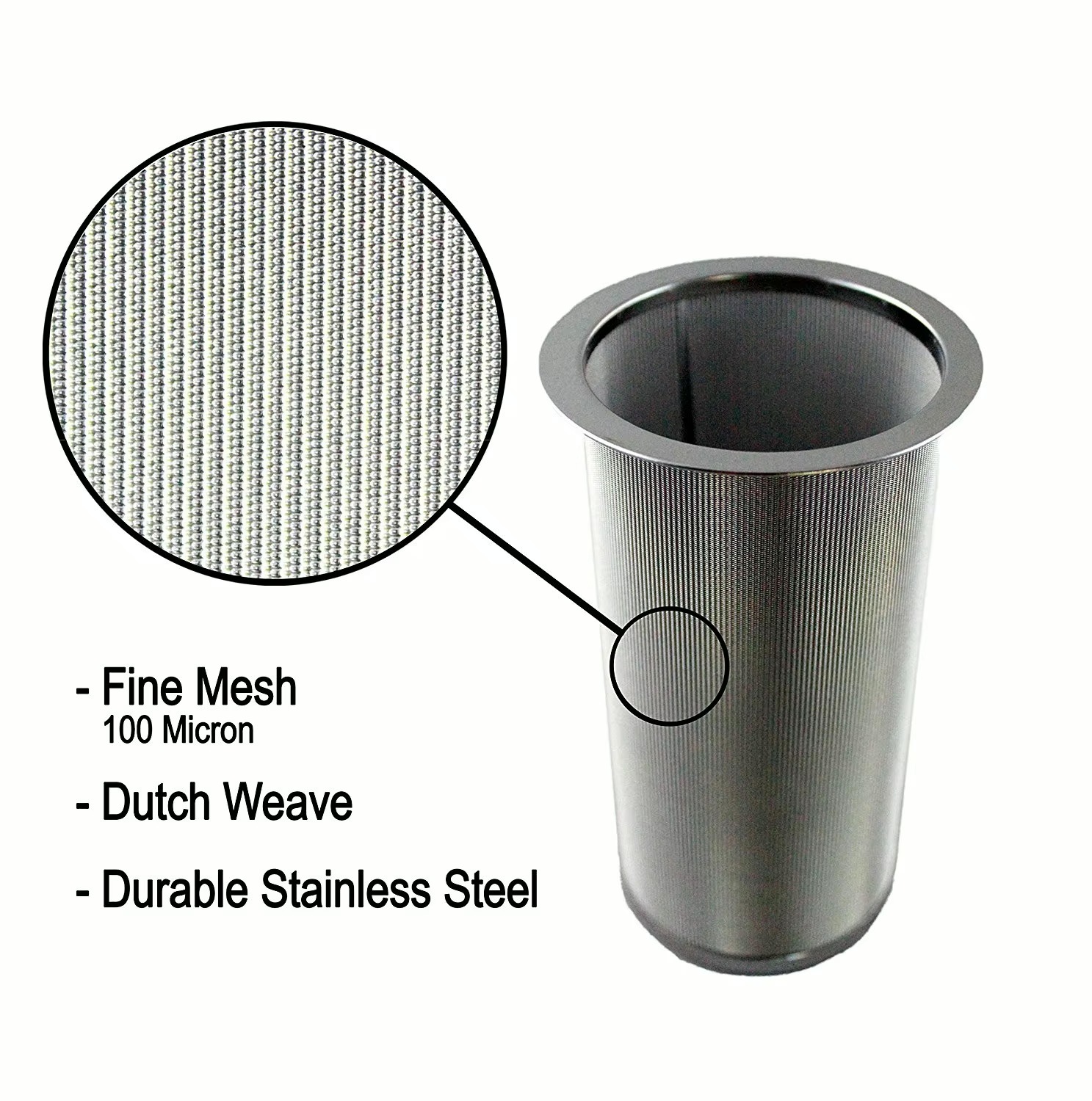 64 OZ Glass Mason Jar Cold Brew Coffee Maker with Stainless Steel Filter Mesh and Handle