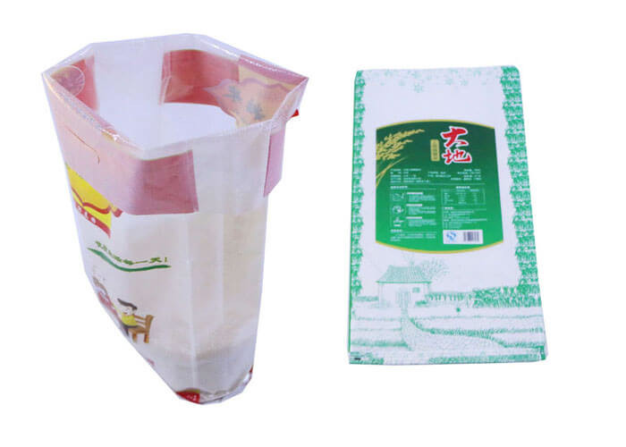 Water Resistant Rice Sack Bag , 20 Kg Rice Bag With Transparent Material