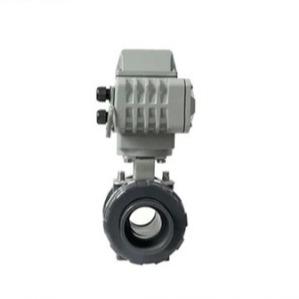 2 Way Full Port UPVC Electric Ball Valve Motor Operated Plastic True Union Ball