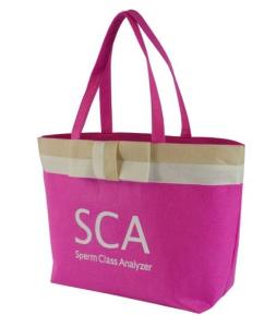 Quality Personalized Pink / Grey SCA Pret Fabric Shopping Reusable Carrier Bags wholesale