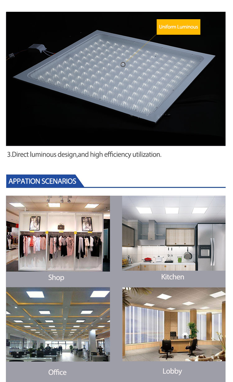 96W 120W 140W Led Ceiling Light For Office LED Back Light Panel Surface Mounted