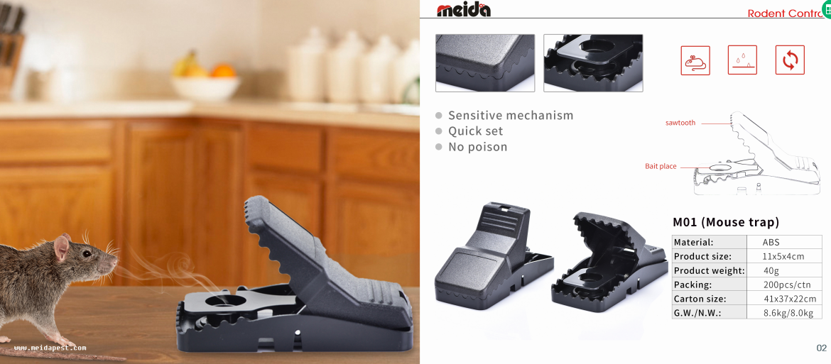 Plastic Rat Snap Trap TRAPS for Effective Pest Control of Mice and Rodents