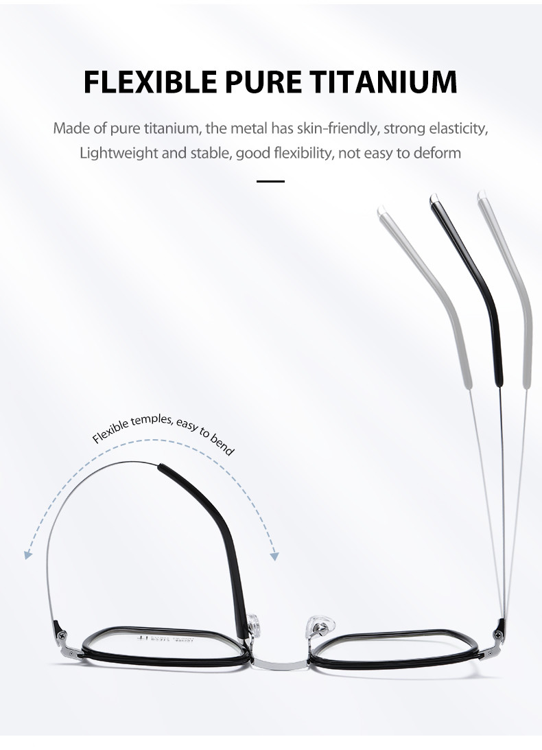 AC Lens Acetate Titanium Glasses Metal Simplicity For Men