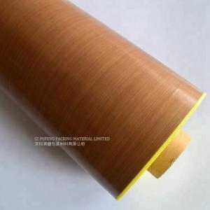 Quality High Tensile Strength Single Sided Brown PTFE Tape , 25mm Heat Proof Adhesive Tape wholesale