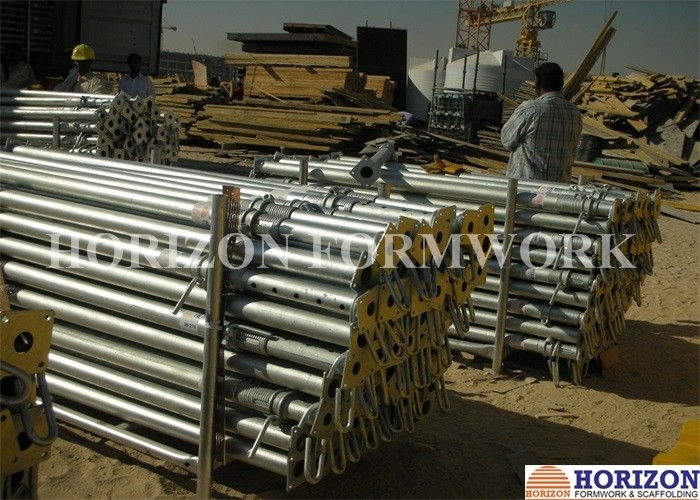 EN1065 Galvanized Finish Scaffolding Steel Prop 20-350 For Table Formwork System
