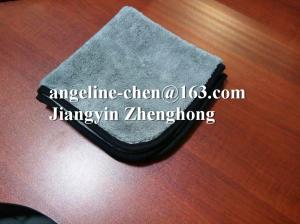 Quality super soft microfibre compound double side plush cleaning towels wholesale