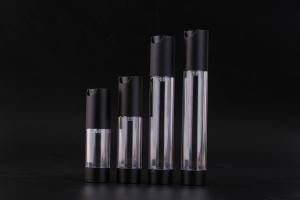 Quality UKMS08 15-20-30-35ml Small empty High quality new design Airless AS Cosmetic bottle black airless pump bottle wholesale
