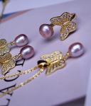 Butterfly Natural Pearl Necklace For Women Elegant Butterfly Pearl Chokers