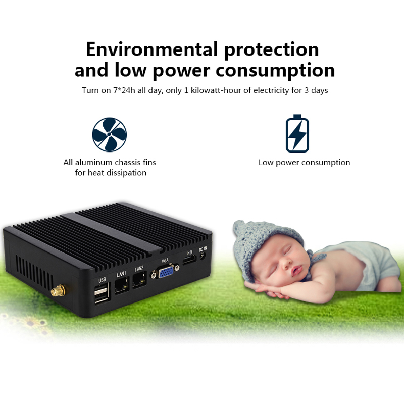 Fanless J4125 Portable OEM Industrial Mini PC Small Pocket Intel Mini Pc Computer