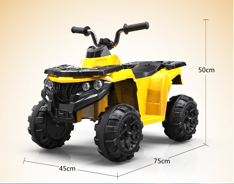6v ATV Beach Car With Head Lights Rechargeable Electric Ride On Car for Kids 2-6 Years