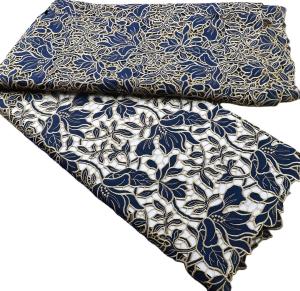 Quality Exquisite navy blue African Cord Lace Fabric Chiffon Embroidery Senegal Guipure Lace wedding bridal dress Dubai lace wholesale