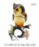 Owl enamel bird jeweled trinket box Metal Owl Bird Trinket Box for gift