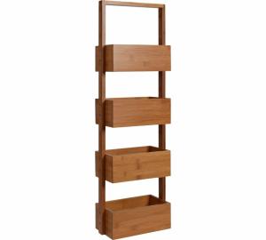Quality 4 tier bamboo bathroom shower storage caddy bathroom stationary caddy wholesale