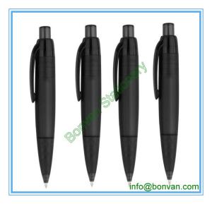 Quality black advertising promotional ball point pen,black color plastic pen wholesale
