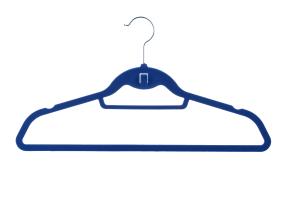 Quality 10 Lbs Non Slip Notched 17&quot; Velvet Closet Hangers wholesale