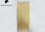 Straight 100g 613 Golden Blonde Clip In Human Hair Extension With Pure Color