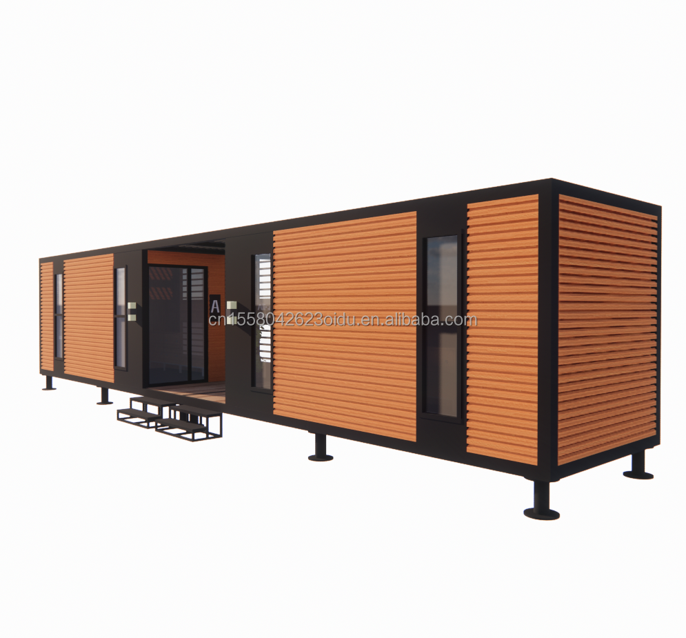 Affordable Aluminum Alloy Windows Steel Structure Prefab Foldable Villa Container House with Galvanized Steel Square Tubes