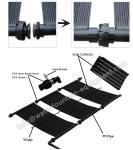 Black Outdoor Plastic Solar Swimming Pool Heaters UV Stable High Efficient
