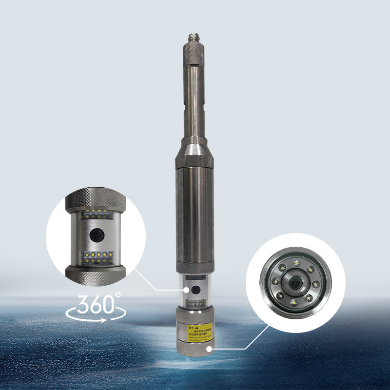 Side 73mm Dual Borehole Cctv Camera 360 Degree Rotate Video And Picture Shot