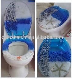 Quality poly-resin toilet seat cover,transparent poly-resin toilet seat, wholesale
