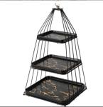 3 Tier 31.5cm Height Steel Fruit Basket Powder Coated Eco Friendly