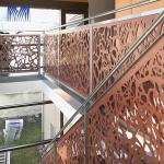 Customized Aluminum Stair Railing Anti Corrosion Spiral Staircase Railing Modern