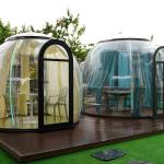 Prefab Cabin House Restaurant Home Transparent Bubble Glamping Bubble Dome Tent