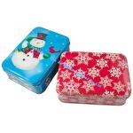 0.23mm Christmas Cookie Tin Food Grade Gift Tins Wholesale Metal Cans with Lids