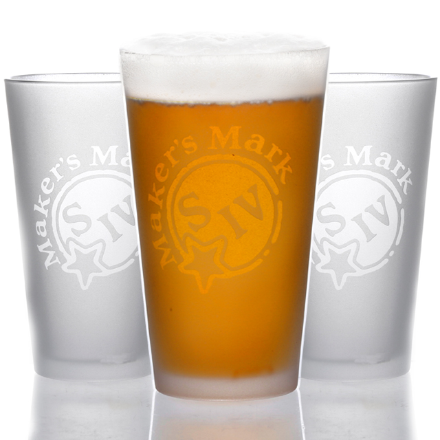 New Design Custom Beer Glass Hiball Glass Frosted Engraving Craft Beer Mug