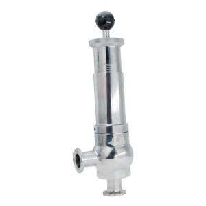 China Equal Sanitary Pressure Relief Valve Stainless Steel 304 316 with Scale Overflow Valve Food-Grade Adjustable Tri Clamp Safety Valve on sale
