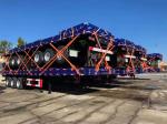 Flat Bed Container Transport 4 Axle Flatbed Semi Trailer 16 Tires Not Self