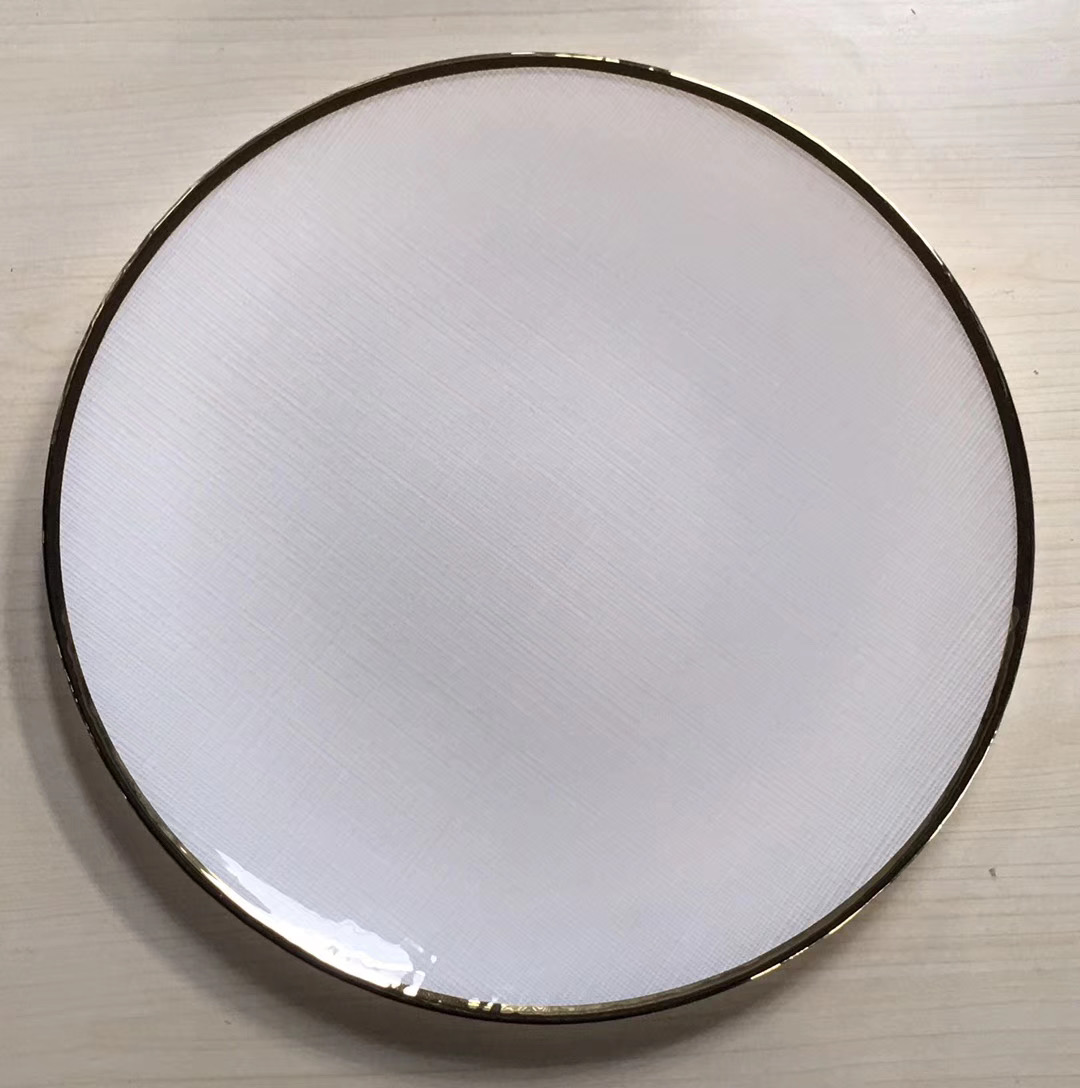 Clear Glass Beaded Charger Plates Wedding Event Gold Silver 32cm/27cm/21cm