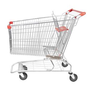 Quality Galvanized Metal Net Basket Supermarket Shopping Cart 210L Super Large Capacity wholesale