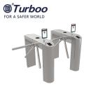 Semi Automatic Tripod Turnstile 304 Stainless Steel Integrated With RFID Card