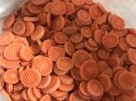 Delicious Taste IQF Frozen Vegetables , Frozen Crinkle Cut Sliced Carrots