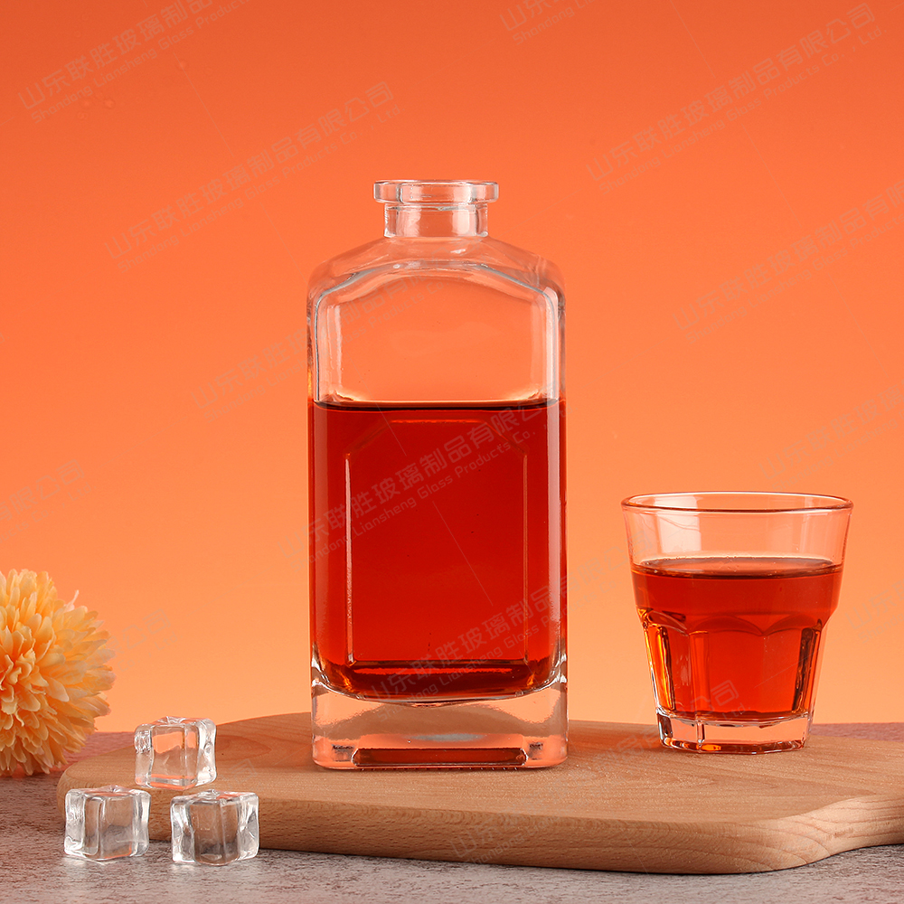 Glass Lid Sealing Type 375ml 500ml 650ml 700ml 750ml 1000ml Wine Bottle with Custom Logo