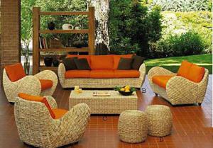 Quality 6pcs cane garden furniture wholesale