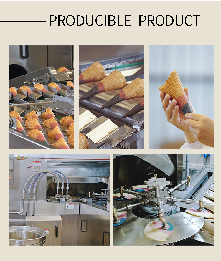 Sugar Cone Production Line , Ice Cream Cone Machine , Stainless Steel.