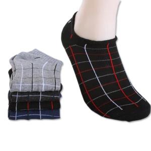 Quality Wholesale gentle crew checked design summer leisure breathable no show socks for men wholesale