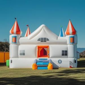 Quality Weddings Birthday Parties 15ft X 15ft Bouncy Castle With Slide PVC Inflatable Jumping Castle 950W Powerful Blower wholesale