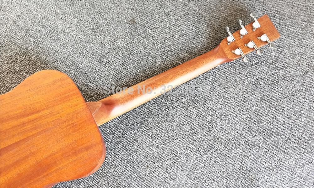 34" traveling acoustic guitar,Factory Sapele-wood top and back Mini acoustic Guitar