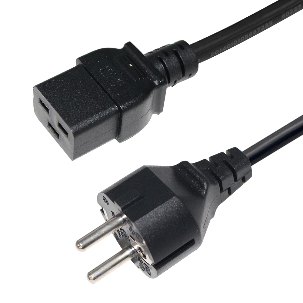 30A 240V Cable 1.5mm Shuko VDE Amplifier Cord IECC19 Female Connector Pdu Ac Power Plug