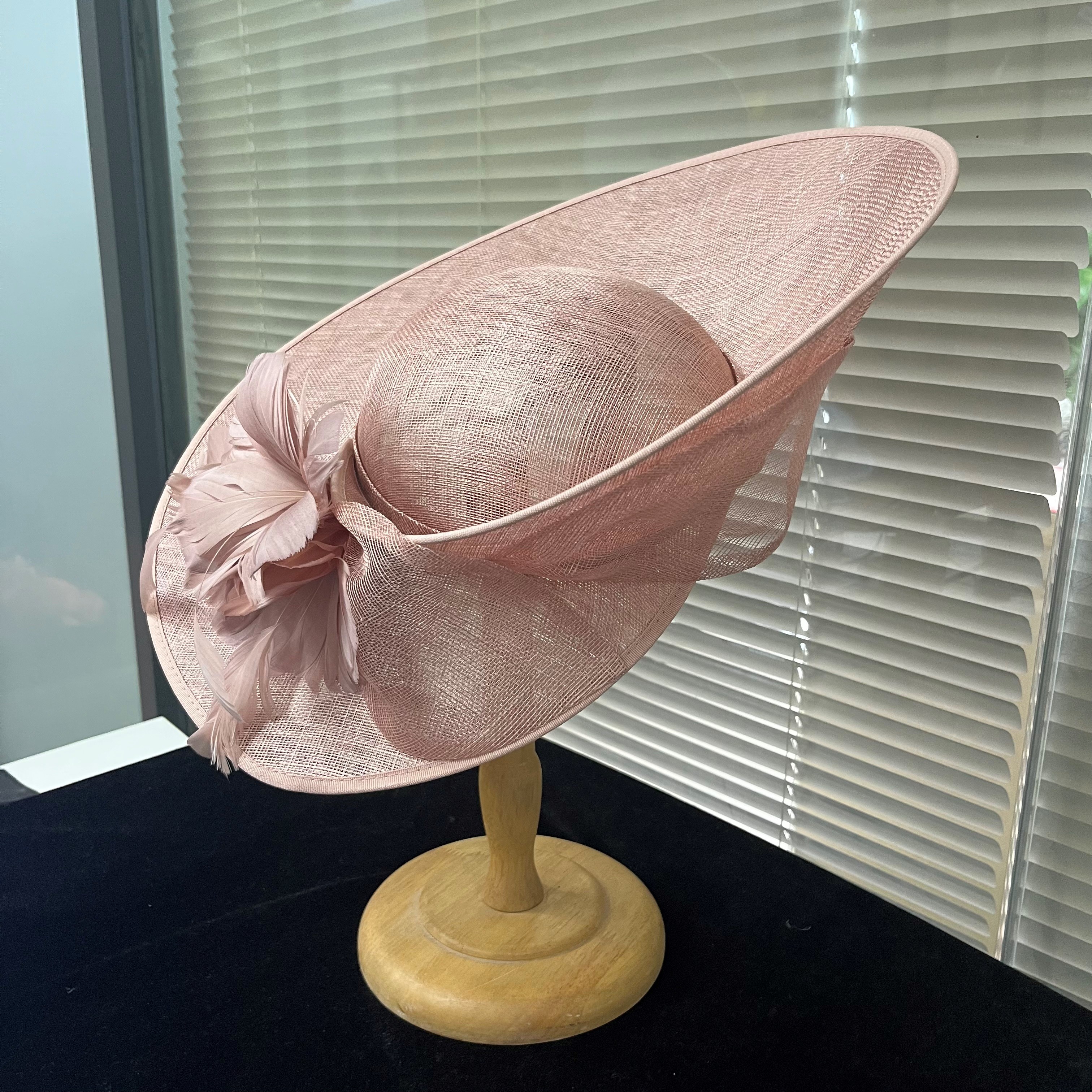 Horse Racing Festival Millinery Supplies Feather And Sinamay Hat Fascinator