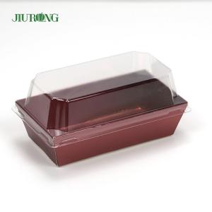 Quality Disposable Biodegradable Paper Container 300mm Sushi Paper Box Customized Logo wholesale