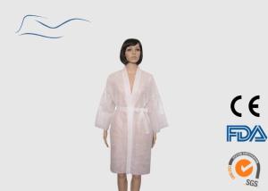 Quality 30G Disposable Pink Spa Robes , Breathable Long Kimono Robe 120 * 140CM wholesale