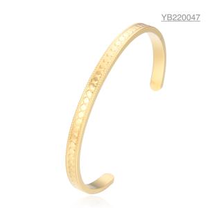 Quality Custom Stainless Steel Bangle Mobius Gold Ring Bracelet Mother's Day Gift wholesale