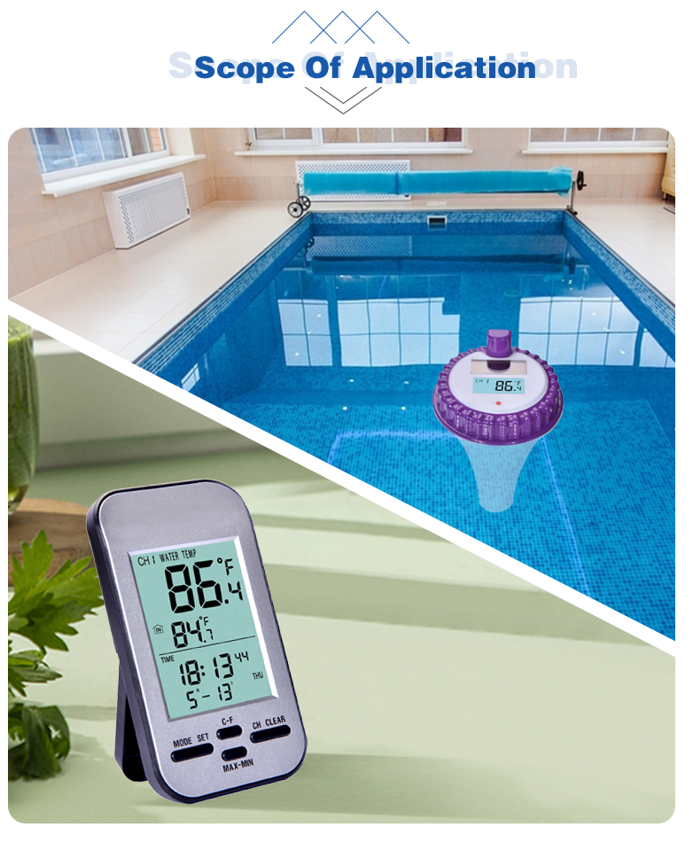 Wireless Solar Floating Water Thermometer For Elderly And Children Supply Voltage