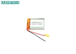 Quality 3.7V 420mAh 802030 Rechargeable Polymer Lithium Battery For Electronic Devices wholesale